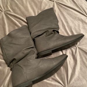 Gray boots.  #1
